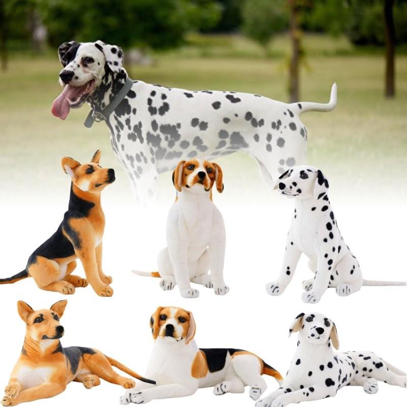 Реалистичная 15,8-дюймовая плюшевая собака-далматин, реалистичная мягкая игрушка для детей