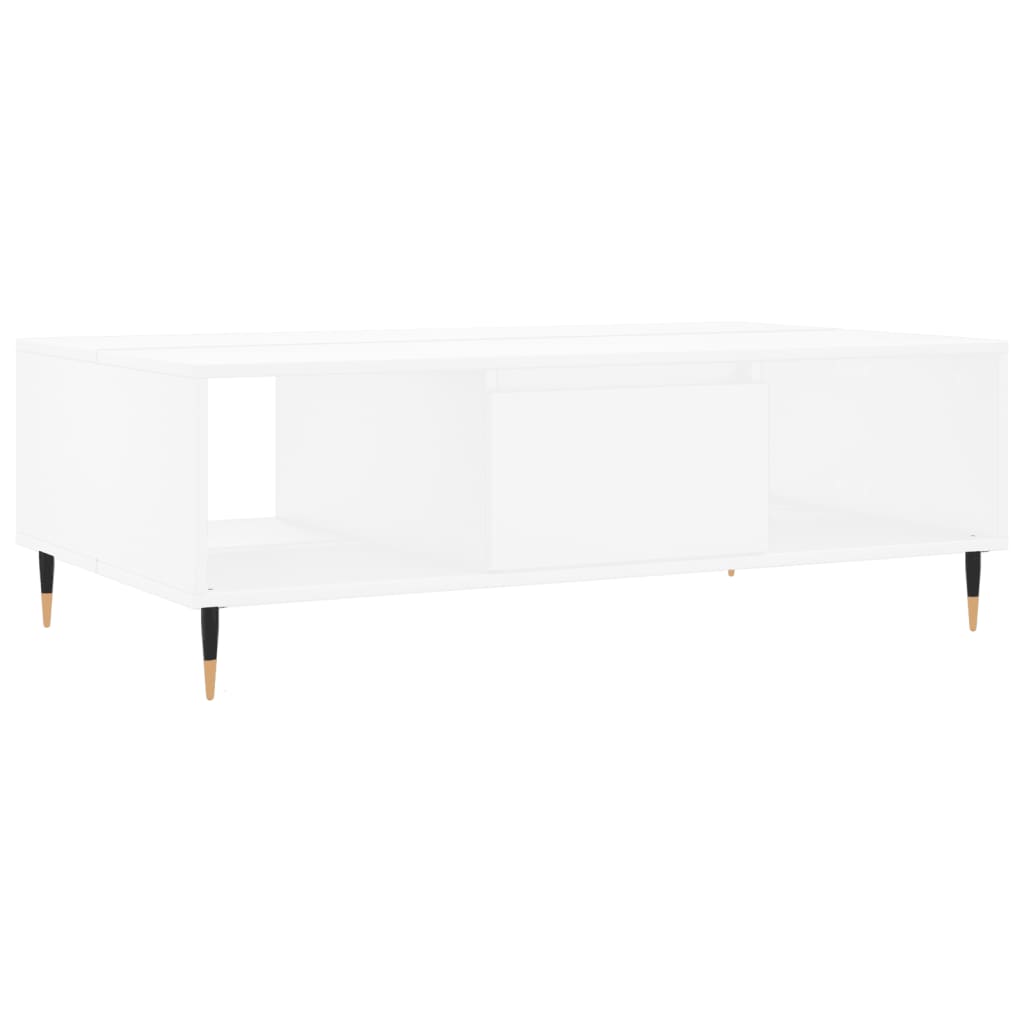 Coffee Table, White, 104x60x35 Cm, Wood-based Material