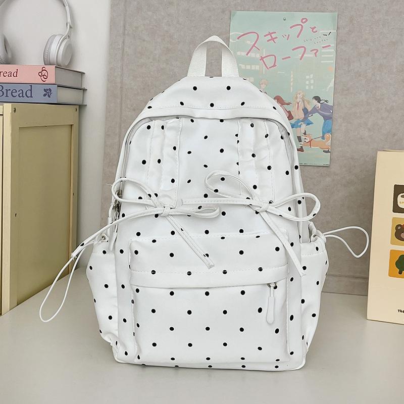 School Bag Schoolbag Ins Wind Public High Value Polka Dot Korean Girl Light First Big Travel Backpack