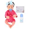 18inch Cute Lifelike Baby Girl Doll Vinyl Washable Soft Newborn Baby Doll with Hair Band