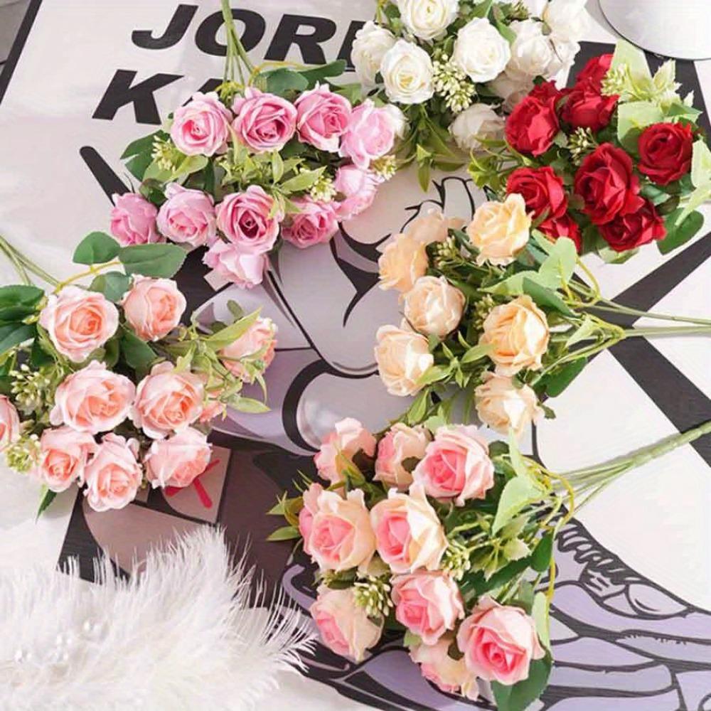 1 БУКЕТ/10 Голов Романтичные Искусственные Розы, Ароматный Букет Наложницы Свадьба DIY Вечеринка Домашнее Украшение