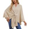 Women's Elegant Solid Color Shawl Cape Coat 2024