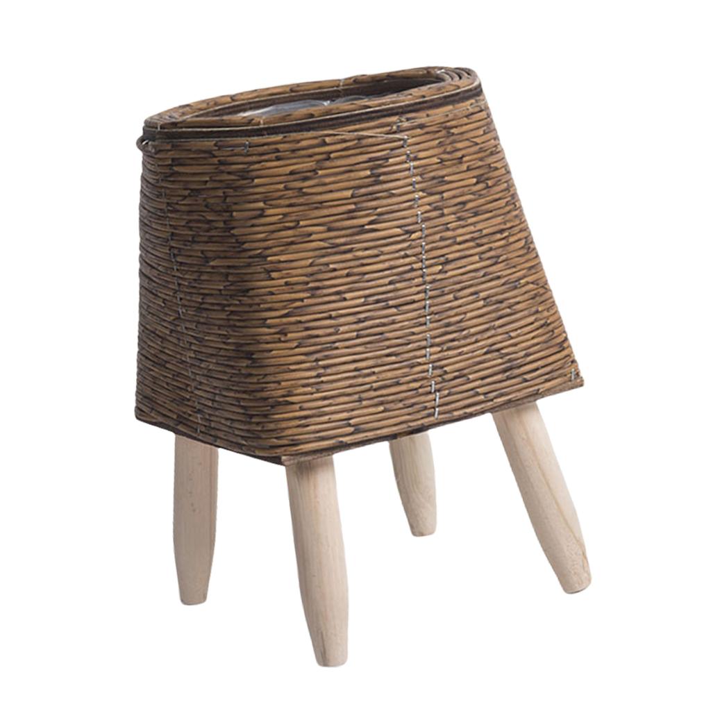 Willow Woven Plant Rack Flower Frame Pots Straw Pots Hand Arrangement Willow Plant Stands Indoor Holder Stool Pots Trays