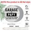 2D Flat Aluminum Garage Sign Metal Wall Decor Accessories for Home, Lover Gifts for Dad, Vintage Style Grandpa Home Decor, Father's Day Gift for
