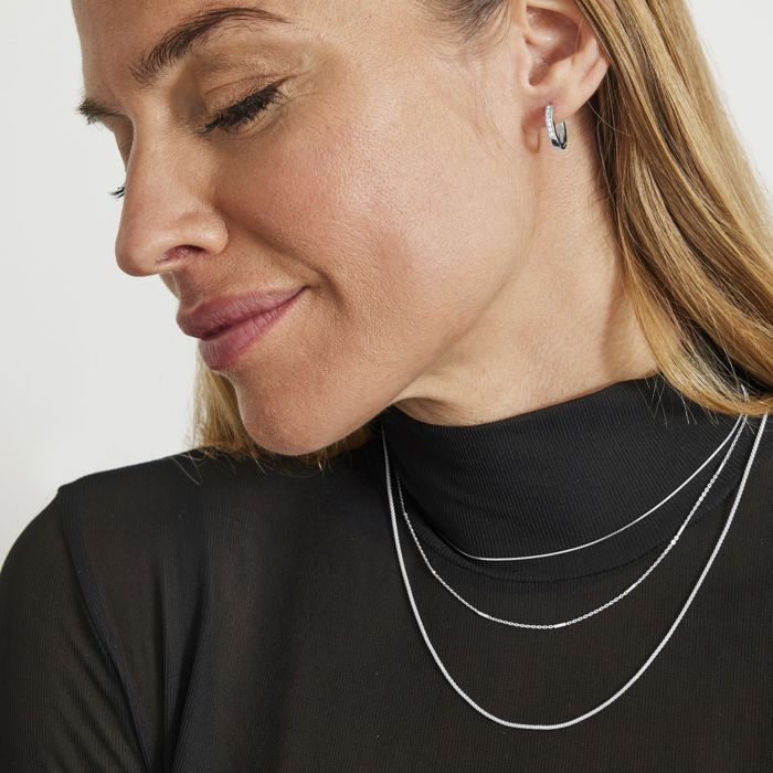 Collier Luxenter En Argent 925 Finition En Rhodié - Tartes