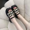 Shoes for Women 2024 Outside Sandals Black Platform Summer Height Woman Slippers Open Toe Slides Thick Vip Shoe F Normal Trend I