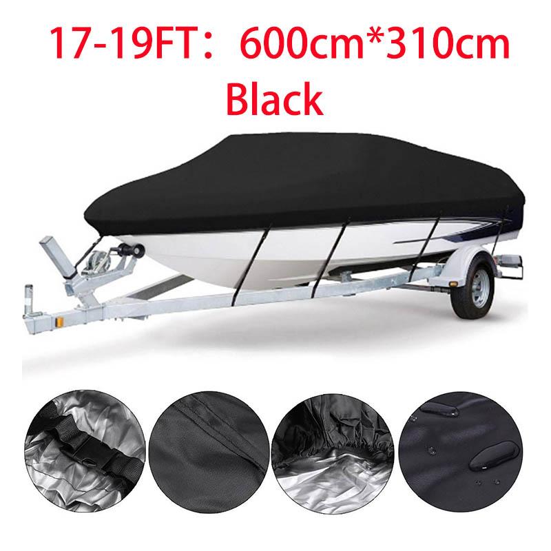 Yacht Boat Cover 11- 22FT Barco Boat Cover Anti-UV Waterproof Heavy Duty 190T Marine Trailerable Canvas Boat Accessories