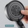 Регулируемый 5 режимов Режим сильного дождя Черная лейка для душа для ванны Головка Водосберегающая Насадка для душа высокого давления Аксессуары для ванной