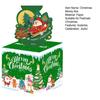 Christmas Money Box for Cash Gift Pull Surprise Money Holder with Snowman/Tree/Santa Card And 50 Pcs Transparent Bags for Home Party Favors