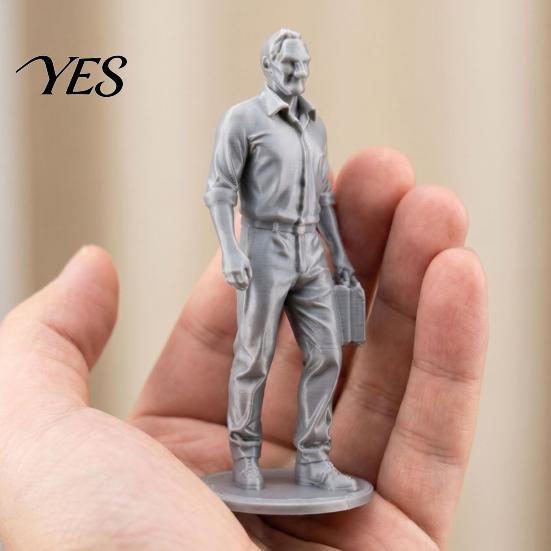 Burr-free Smooth Lines Model Desk Businessman Statue, 3D Printed Office Decor for Men, Space Saving Executive Figurine with Briefcase, Motivational