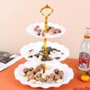 European Three-Tier Plastic Fruit & Cake Stand for Weddings & Holidays