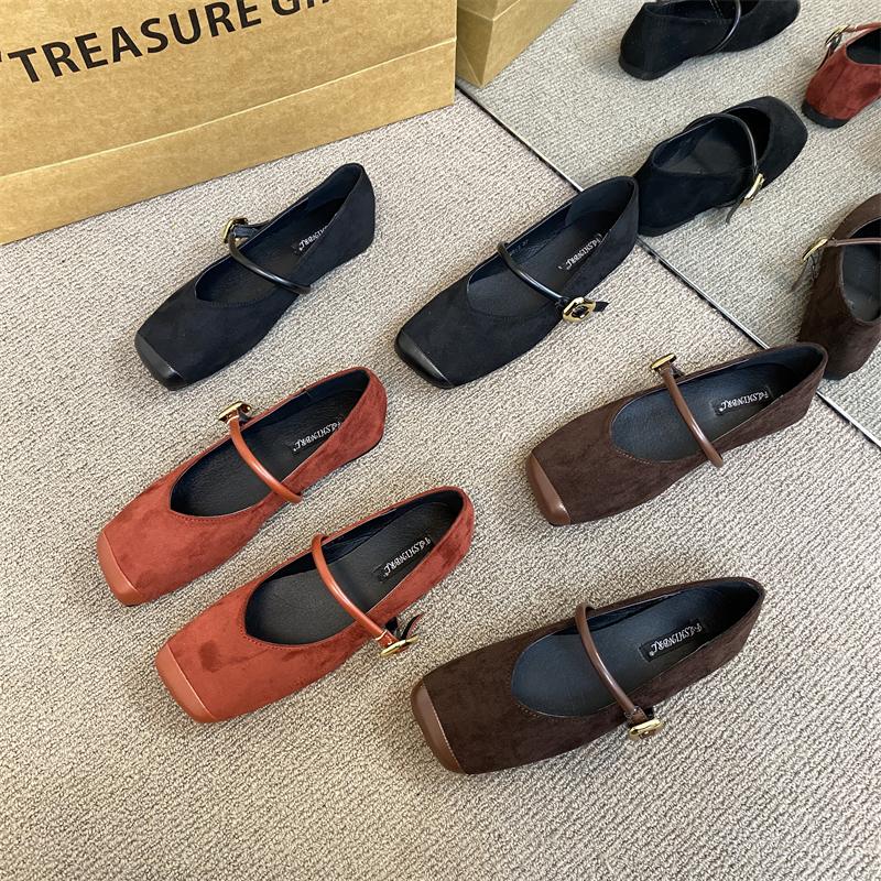 Модные женские бархатные туфли на плоской подошве с квадратным носком, мягкие балетки, женские повседневные балетки, классические женские туфли