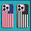 Чехол для телефона Флаг США Америка Для iPhone 16,15,14,13,12,11,Mini,Pro,MAX Розовый Матовый Силиконовый Чехол
