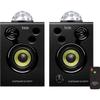 HERCULES DJSPEAKER 32 Party - Enceintes De Monitoring Actives - 2 X 15 Watts RMS - Dome Lumineux (4 Modes) - Noir