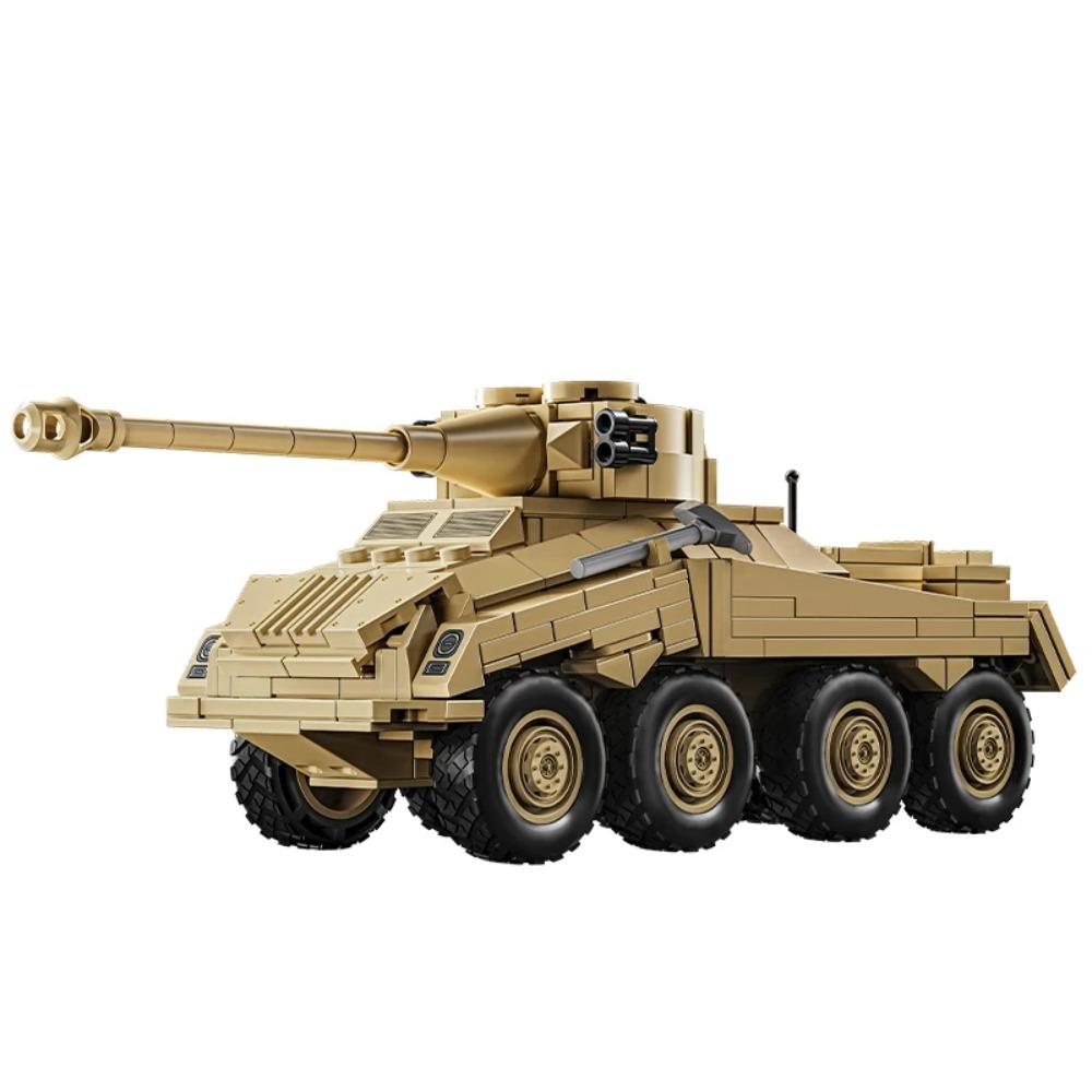 Вторая Мировая Война Военные Армейские Солдаты Вторая Мировая Война Sd.Kfz.234 Тяжелая Бронированная Машина Модель Строительные Блоки Кирпичики MOC Детские DIY Игрушки