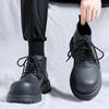 Черные ботинки Мартин мужские 2025 новые британский стиль толстая подошва увеличивающие рост рабочие ботинки 22722-R