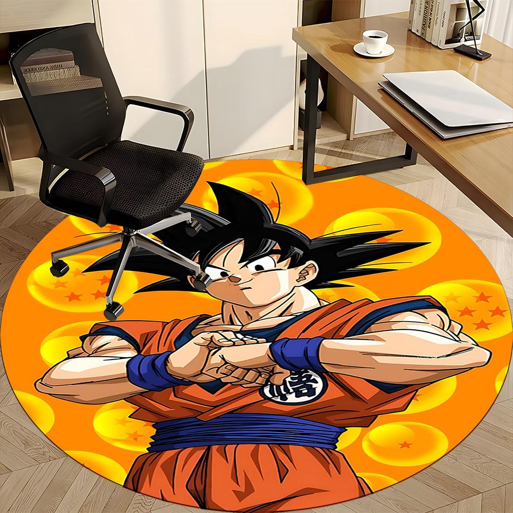 1pcGoku DragonBallZ Office Round Area Rug, Indoor Mat Suitable For Office, Bedroom Living Room Home Decor, Room Deco, Offic a0928140