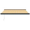 VidaXL Retractable Awning Yellow and White 3.5x2.5 M Fabric and Aluminum, Awning, Patio Awning, Outdoor Awning, Awning 3154557