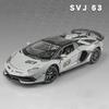 1:24 Lamborghinis Aventador Svj63 Alloy Model Car Toy Diecasts Metal Casting Sound And Light Car Toy