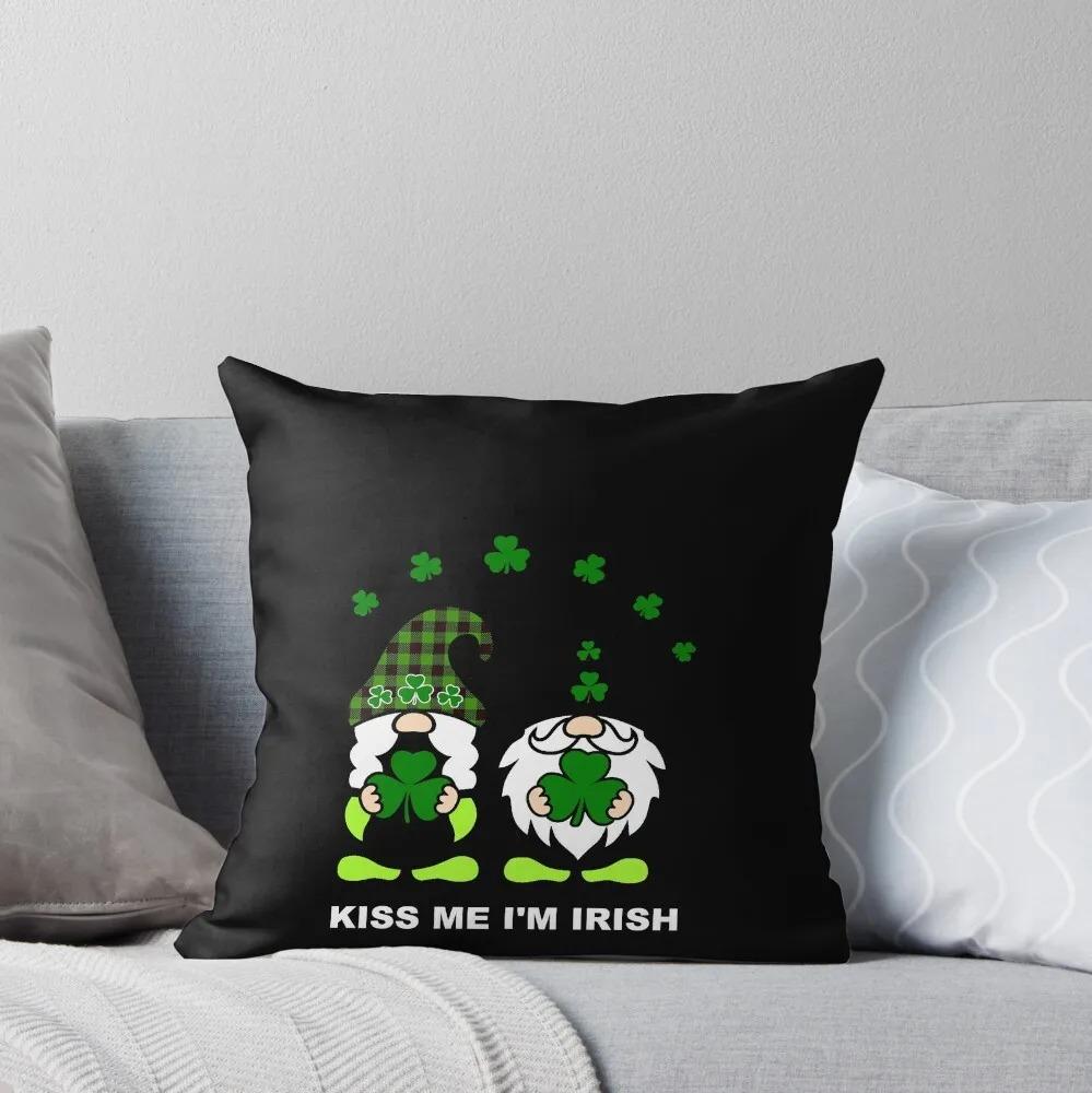 Green Dwarf Clover St. Patrick's Day Pattern Decorative Pillowcase Cushion Cover Print Decoration Living Room Office Home