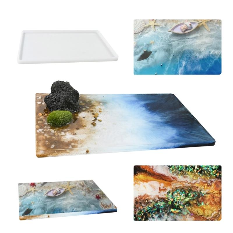 Большая прямоугольная силиконовая форма, художественные формы из смолы, формы для поделок из глины, уникальные формы для орнаментов, силиконовые формы для рукоделия