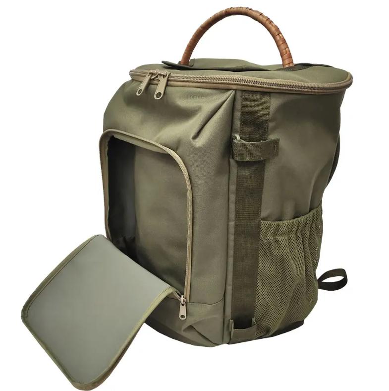 Backpack with 2 wicker baskets for mushroom picker Acropolis