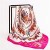 Fashion Hijab Scarf For Women Print Silk Satin Hair Scarfs Kerchief 90*90cm Square Neckerchief Headband Scarves For Ladies