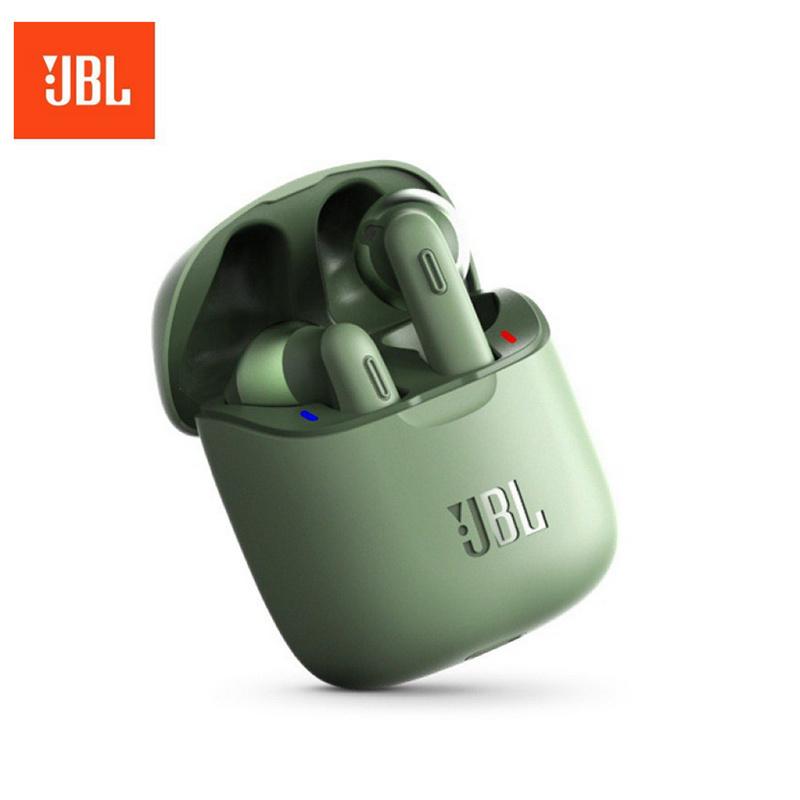 Беспроводные Bluetooth-наушники JBL Tune 220 TWS V5.0 со стереомикрофоном и зарядным кейсом