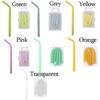 Reusable Drinkware Barware Cleaning Brush Silicone Straws Bar Accessories Foldable Drinking Straw