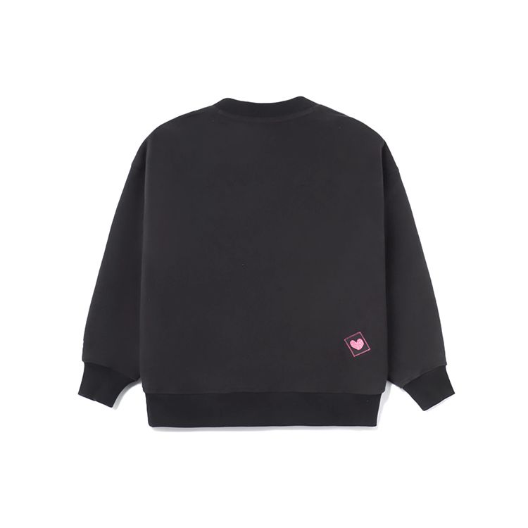 Li Ning X Disney Toy Story Strawberry Bear Series Cartoon Print Флисовый свободный пуловер Толстовка Женская толстовка Черная AWDR758-3