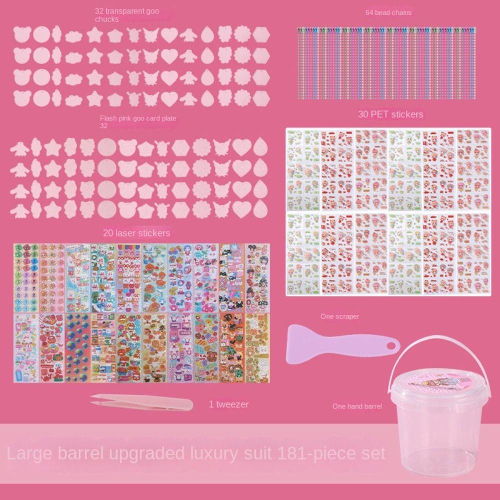 Handmade Toy DIY Keychain Making Kit Laser Sticker DIY Handbook Material Sticker  Kids Toys