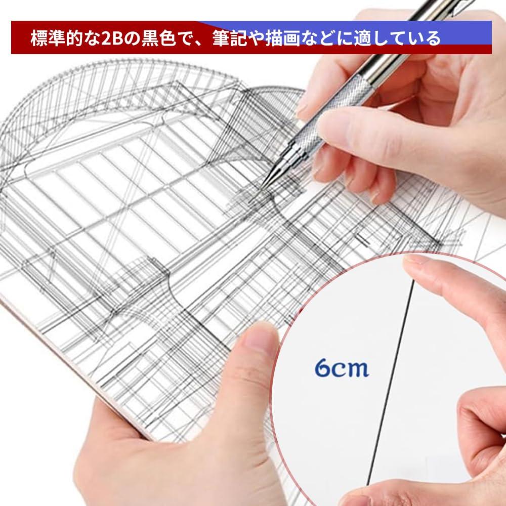Mechanical pencil lead 0.5mm HB 1000 pieces, length 60mm, large capacity case included