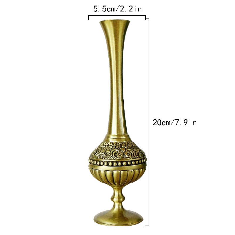 1PC Classic Metal Home Decor Creative Designs Flower Vase European Antique Wedding