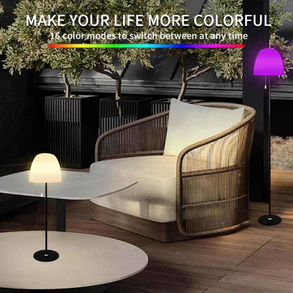 Светодиодный напольный светильник на солнечной батарее для спальни, современный, роскошный, дизайнерские лампы для гостиной, домашнее украшение, RGB, диван, перезаряжаемый, атмосферный свет