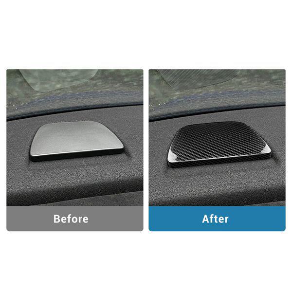 Carbon Fiber Rear Seat Headrest Cover for Car Interiors
