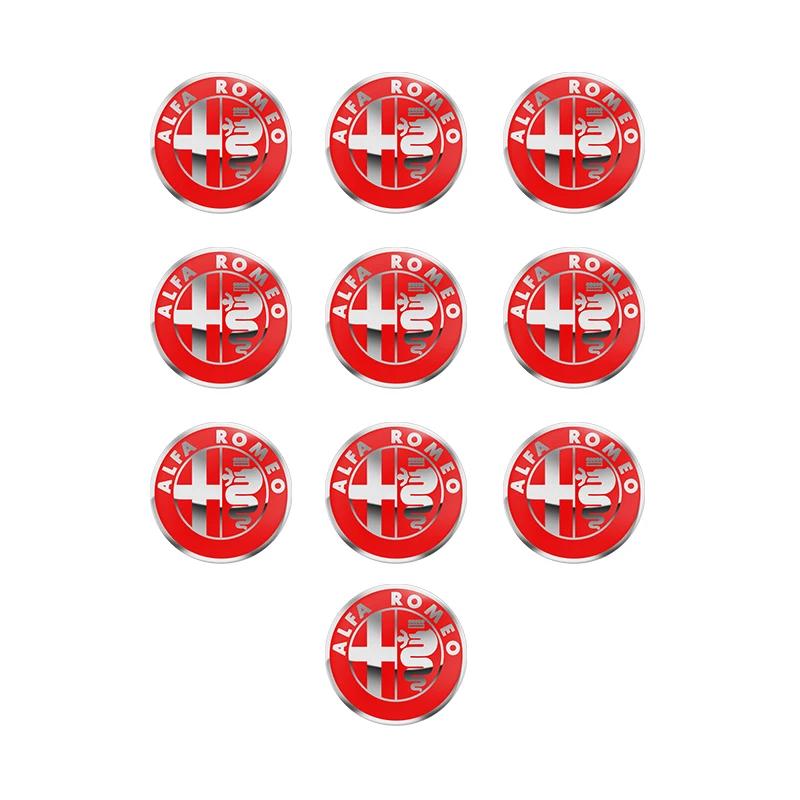 11mm 14mm Aluminium Metal Car Key Emblem Stickers For Alfa Romeo Giulietta GT 159 147 156 Mito Brera Giulia F1 Stelvio VolanteIW8