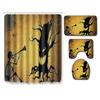 Thriller Skull Bathroom Shower Curtain Floor Mat Toilet Cover Foot Mat Four-Piece Set