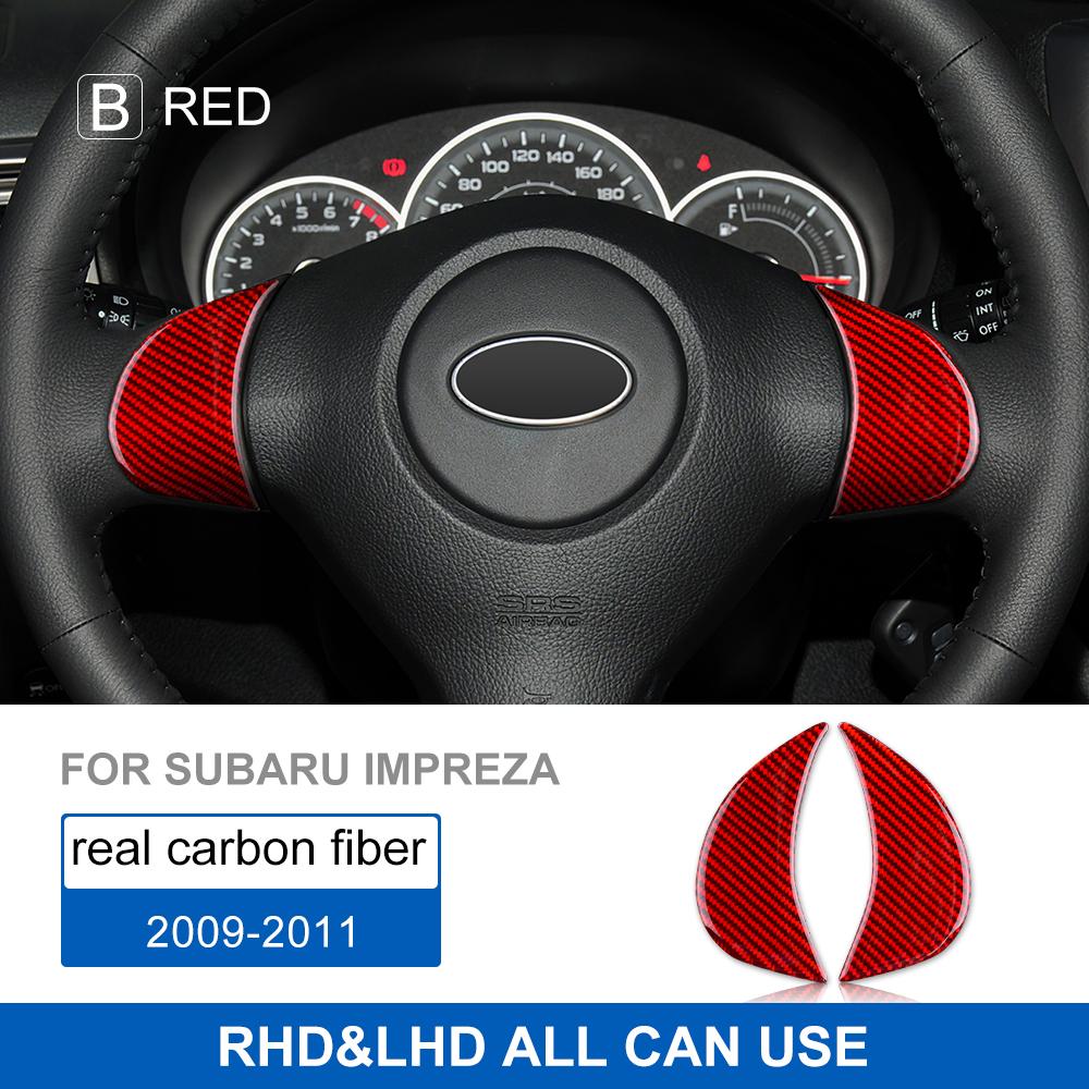 Настоящее Мягкое Углеродное Волокно Для Subaru Impreza 2009 2010 2011 Наклейки на Руль Автомобиля Полоска Внутренняя Отделка Авто Аксессуары