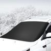 Зимний автомобильный снежный экран - чехол на лобовое стекло для защиты от снега и мороза.