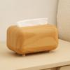Ins Style Imitation Wood Grain Tissue Box Napkin Paper Case  Living Room Decoration