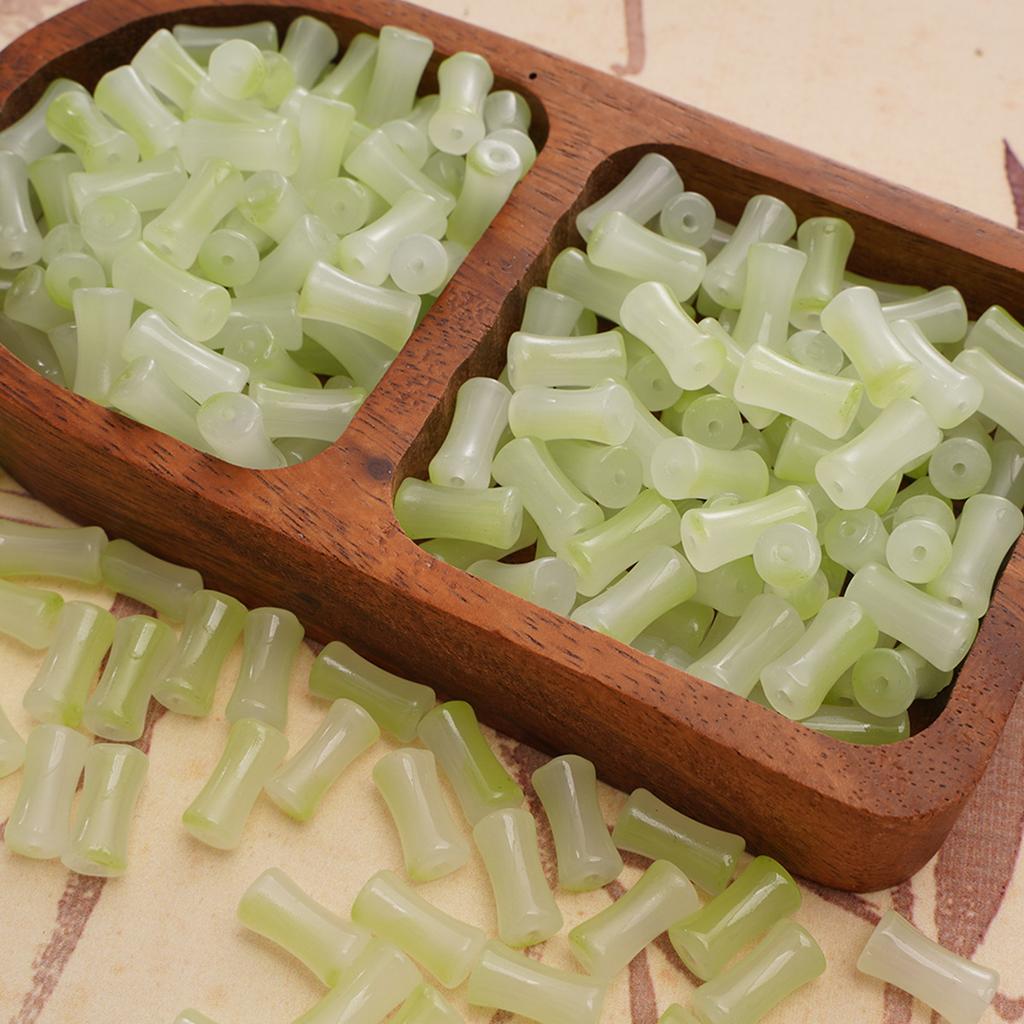 Стеклянные ореолы для окрашивания Бамбуковые бусины Бусины в старинном стиле Бусины ручной работы Аксессуары для бисера Глазурь Имитация нефрита Бусины Материалы