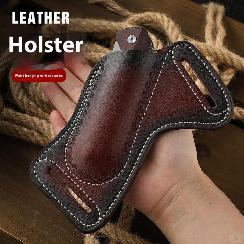 Многофункциональный инструмент тактическое хранение кожаная кобура, поясная сумка из воловьей кожи высшего слоя, чехол для хранения складного ножа