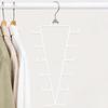 2Pcs Rotatable Metal V Shaped Hanger Wall Mounted Wardrobe Clothes Organizer  Scarf Hanging