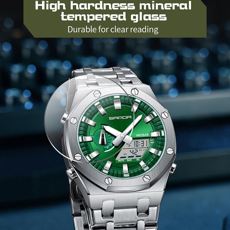 SANDA Watch Cool Trend электронные часы многофункциональные часы с лампой для поднятия руки будильник водонепроницаемые часы