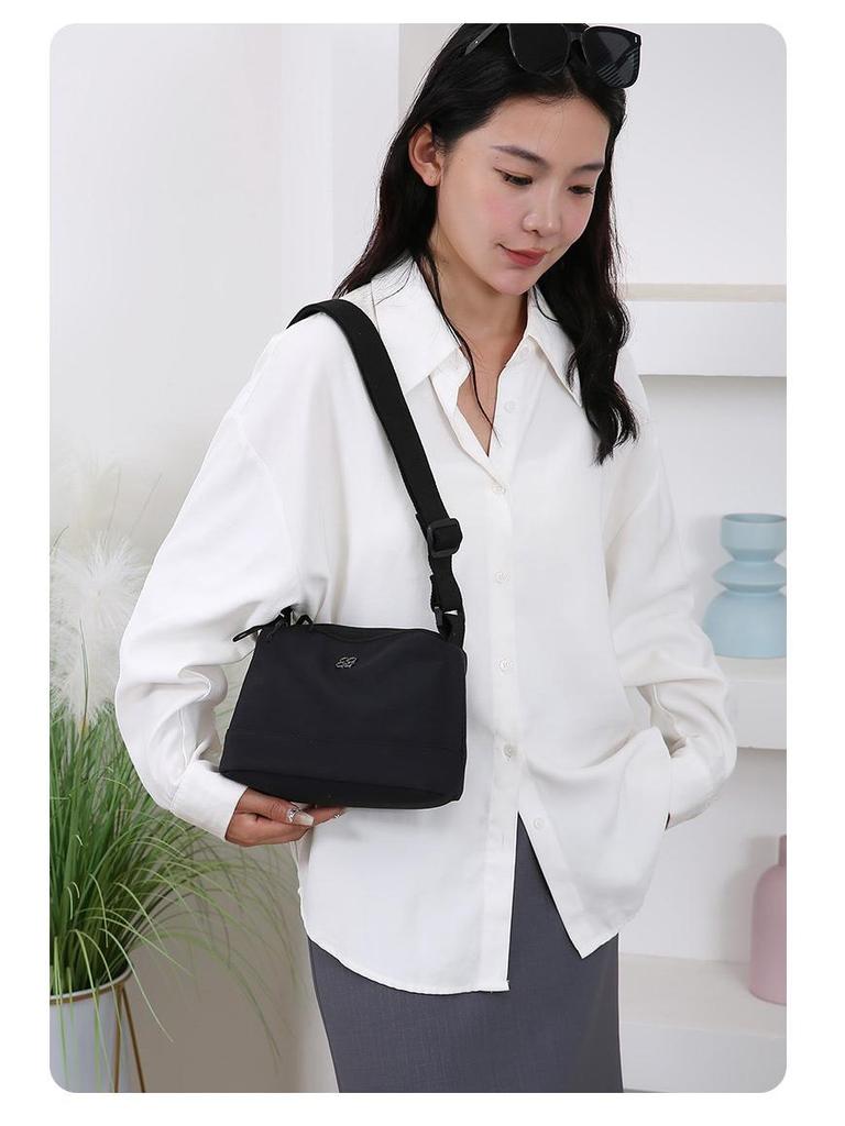 Компактная женская многослойная сумка кроссбоди из ткани Оксфорд - Большая вместимость, повседневная наплечная сумка