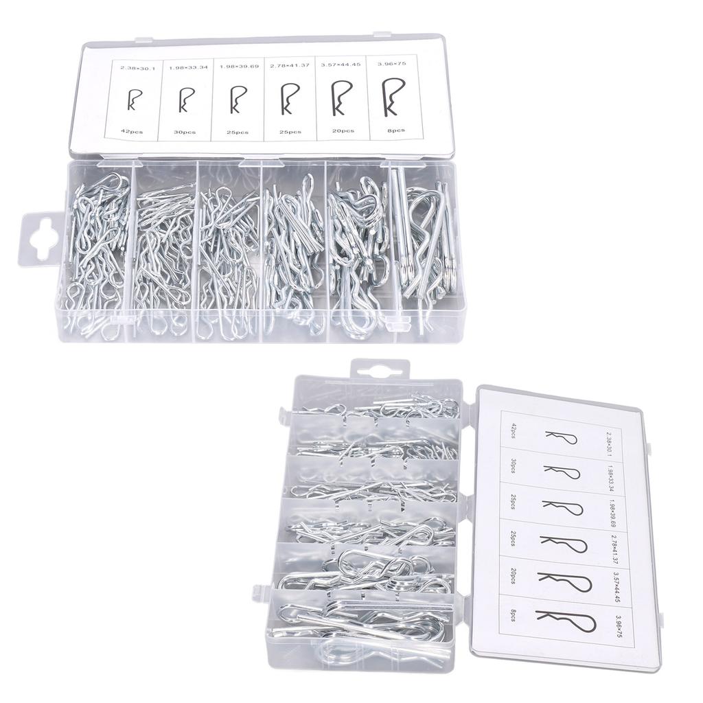 150 шт. набор пружинных шплинтов из оцинкованной стали R-образные штифты сцепного устройства прицепа крепеж