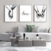 Черно-белая картина на холсте «Любовь, держась за руки», настенные художественные фотографии, плакаты на скандинавскую тему и принты, гостиная, коридор, домашний декор