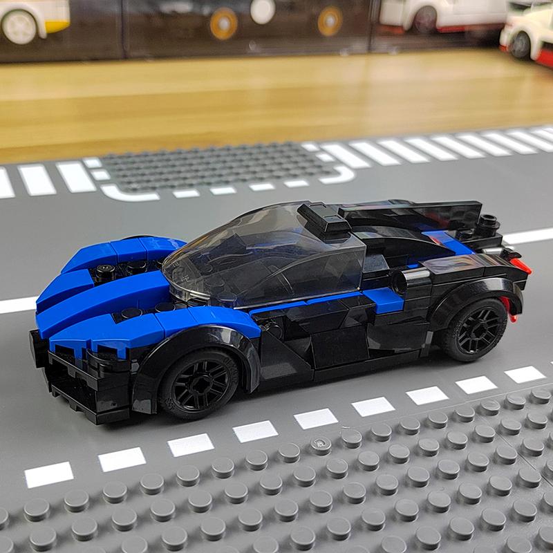 MOC Скоростной гоночный автомобиль Спортивная модель Гараж Суперкар Наборы Строительные блоки Известные гонщики Городской транспорт DIY Кирпичики Рождественский подарок Игрушки