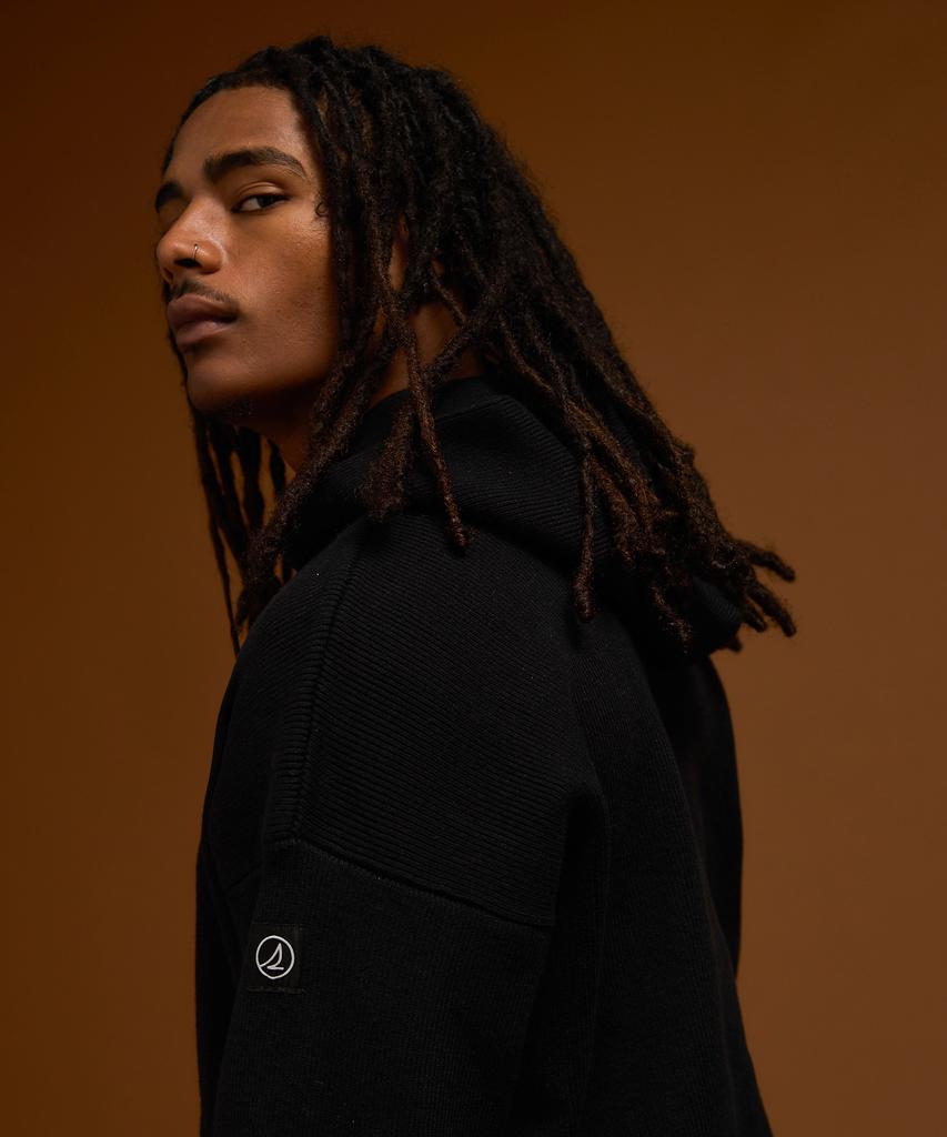 SPERRY Loose Fit Knit Hoodie_Black [Sprn_1001]