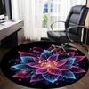 1pc Neon Lotus Chair Carpet for Office Non-Slip Mat for Office - Decorative Floor Mat  yy251030257